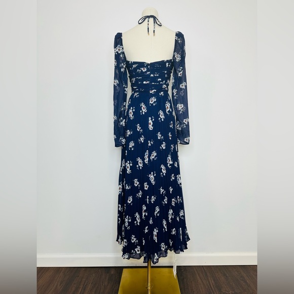 Self-Portrait Cutout Chiffon Midi Dress - Picture 7 of 12